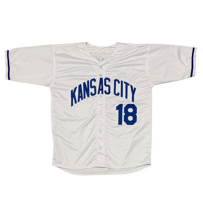 Bret Saberhagen Signed Kansas City Royals Custom Jersey 85 WS MVP JSA COA