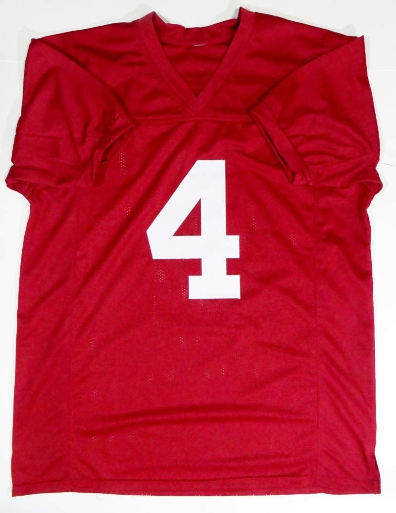 Jerry Jeudy Signed Red Custom College Style Jersey