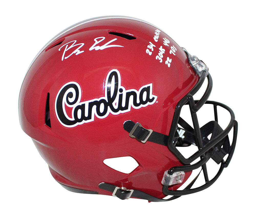 Bryan Edwards Signed South Carolina Gamecocks Full Size Helmet 3 Insc