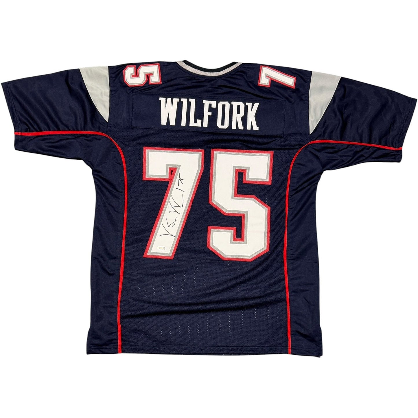 Vince Wilfork Signed New England Patriots Custom Jersey (JSA COA)