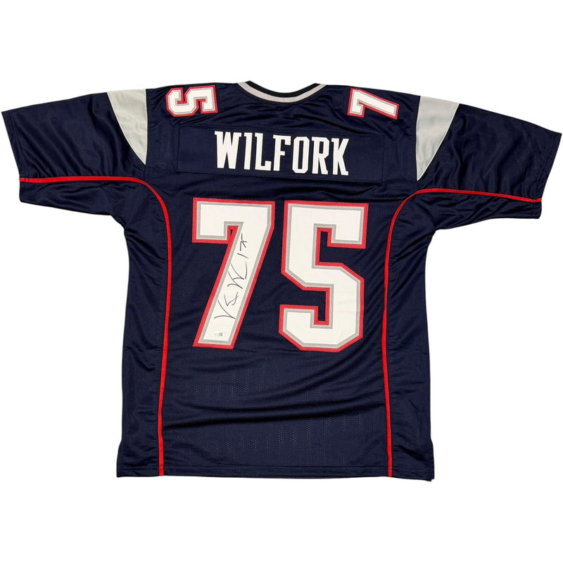 Vince Wilfork Signed New England Patriots Custom Jersey (JSA COA)