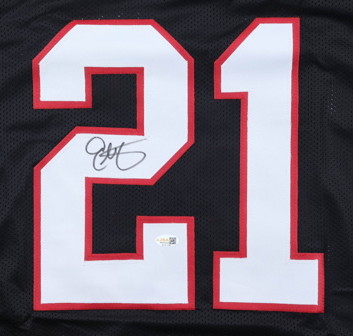 Eric Metcalf Autographed Atlanta Falcons Black Custom Jersey