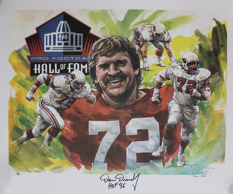 Dan Dierdorf Signed Arizona Cardinals Hall of Fame 24x36 Print LE /550 JSA