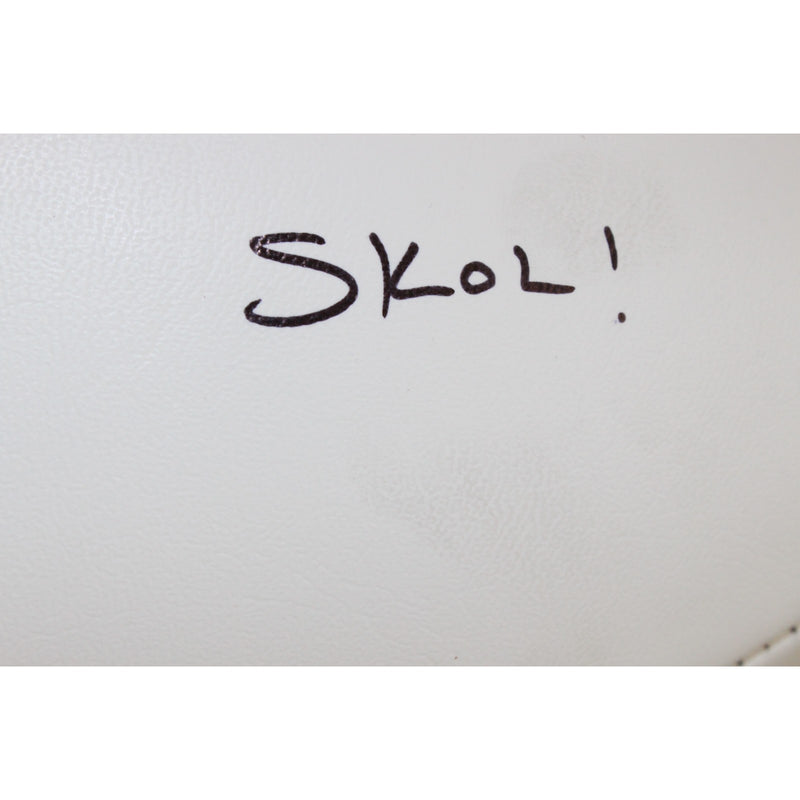 Jordan Addison Signed Minnesota Vikings Logo Football (SKOL Inscription)