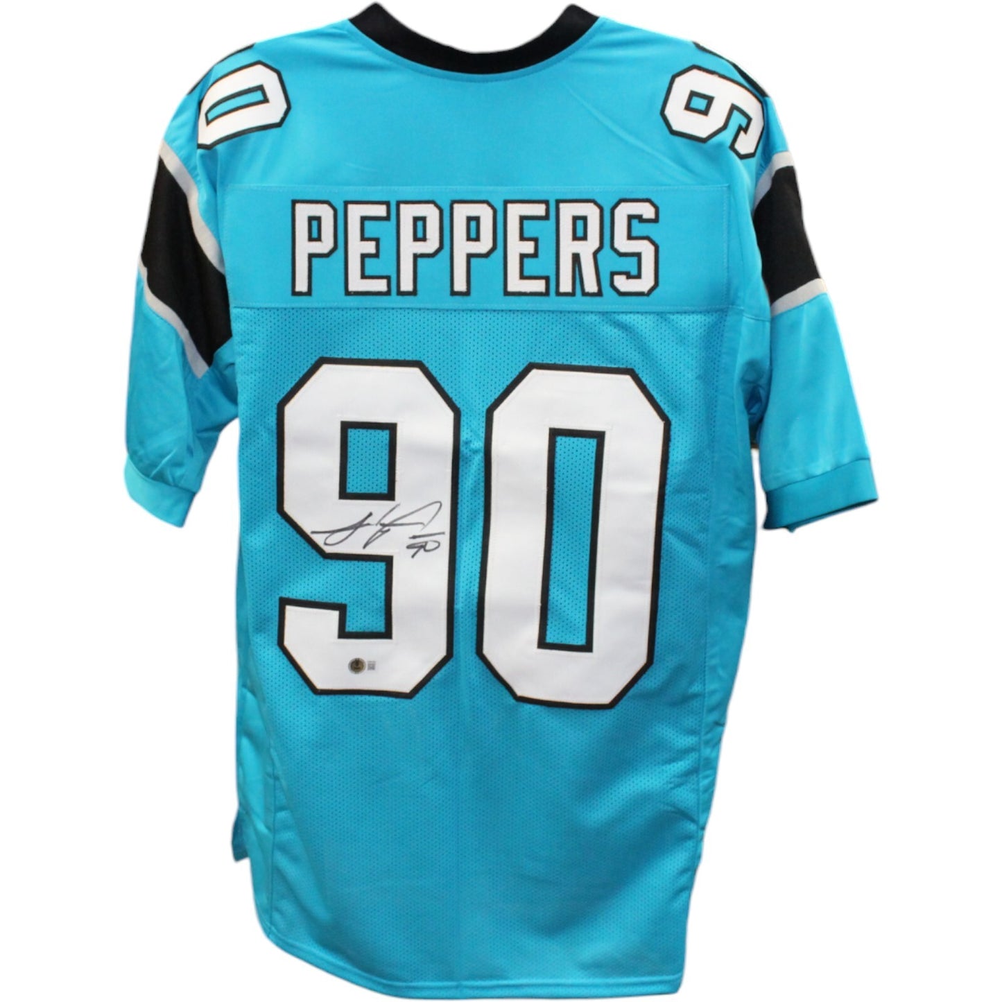 Julius Peppers Signed Pro Style Blue Football Jersey (Beckett)