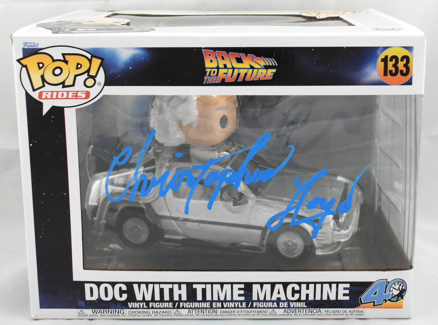 Christopher Lloyd Signed Back to the Future Funko Pop Rides #133