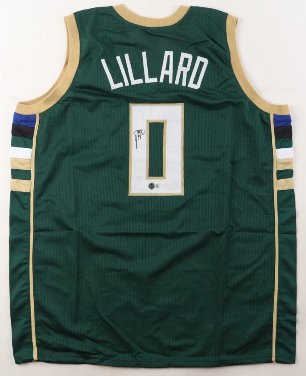 Damian Lillard Signed Milwaukee Bucks Custom Basketball Jersey (Beckett COA)