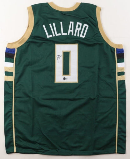 Damian Lillard Signed Milwaukee Bucks Custom Basketball Jersey (Beckett COA)