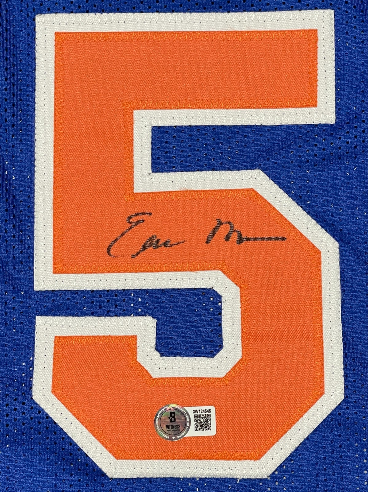 Earl Monroe Signed New York Knicks Custom Basketball Jersey (Beckett)