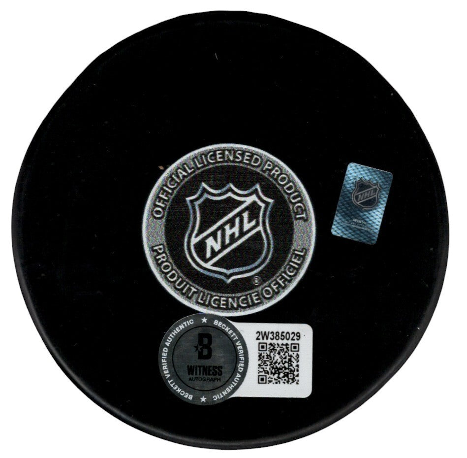 Billy Smith Signed New York Islanders 50th Anniversary Puck HOF 93