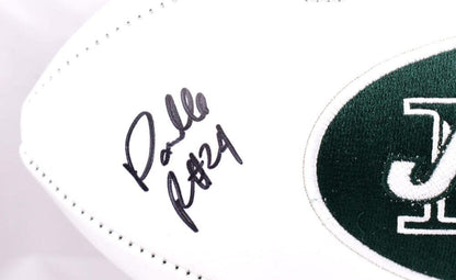 Darrelle Revis Signed New York Jets Black Logo Football
