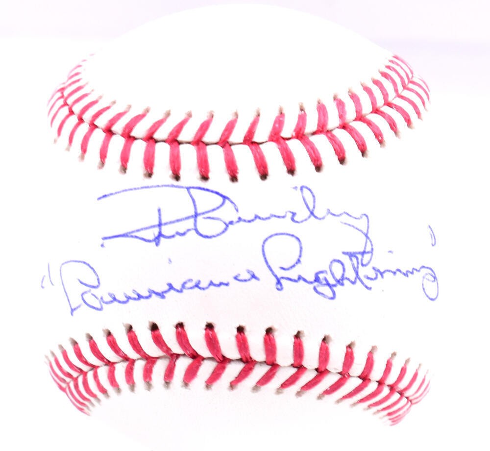 Ron Guidry Autographed Rawlings OML Baseball Louisiana Lightning Inscription