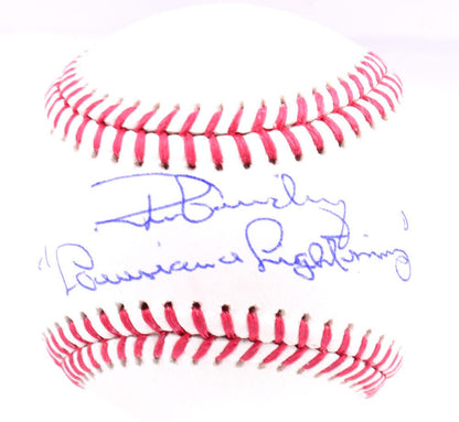Ron Guidry Autographed Rawlings OML Baseball Louisiana Lightning Inscription