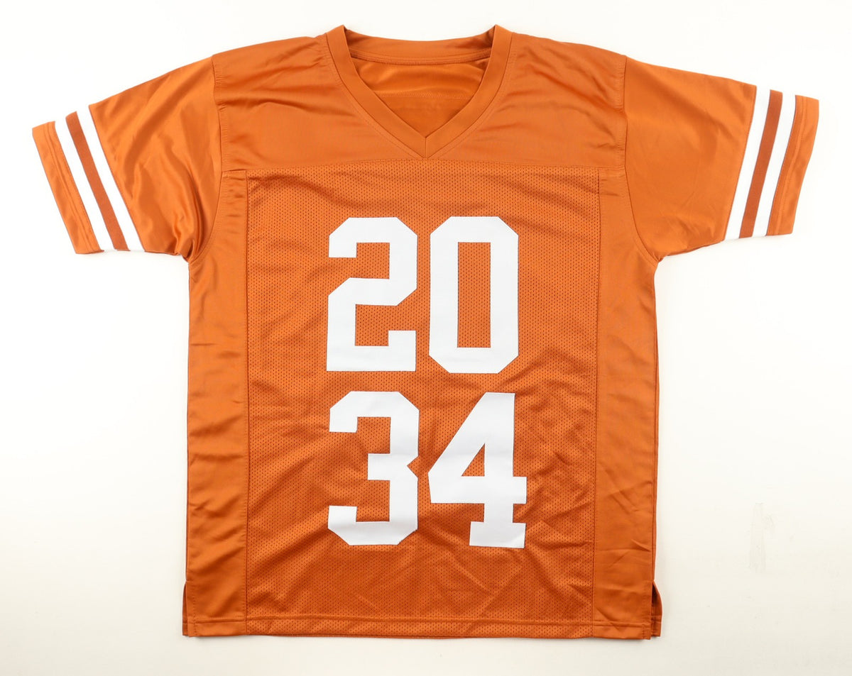 Ricky Williams & Earl Campbell Dual Signed Texas Longhorns Orange Jersey