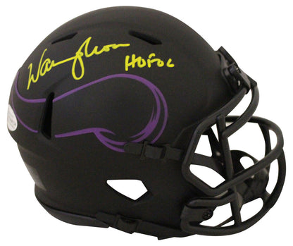 Warren Moon Minnesota Vikings Eclipse Mini Helmet HOF Autographed BAS