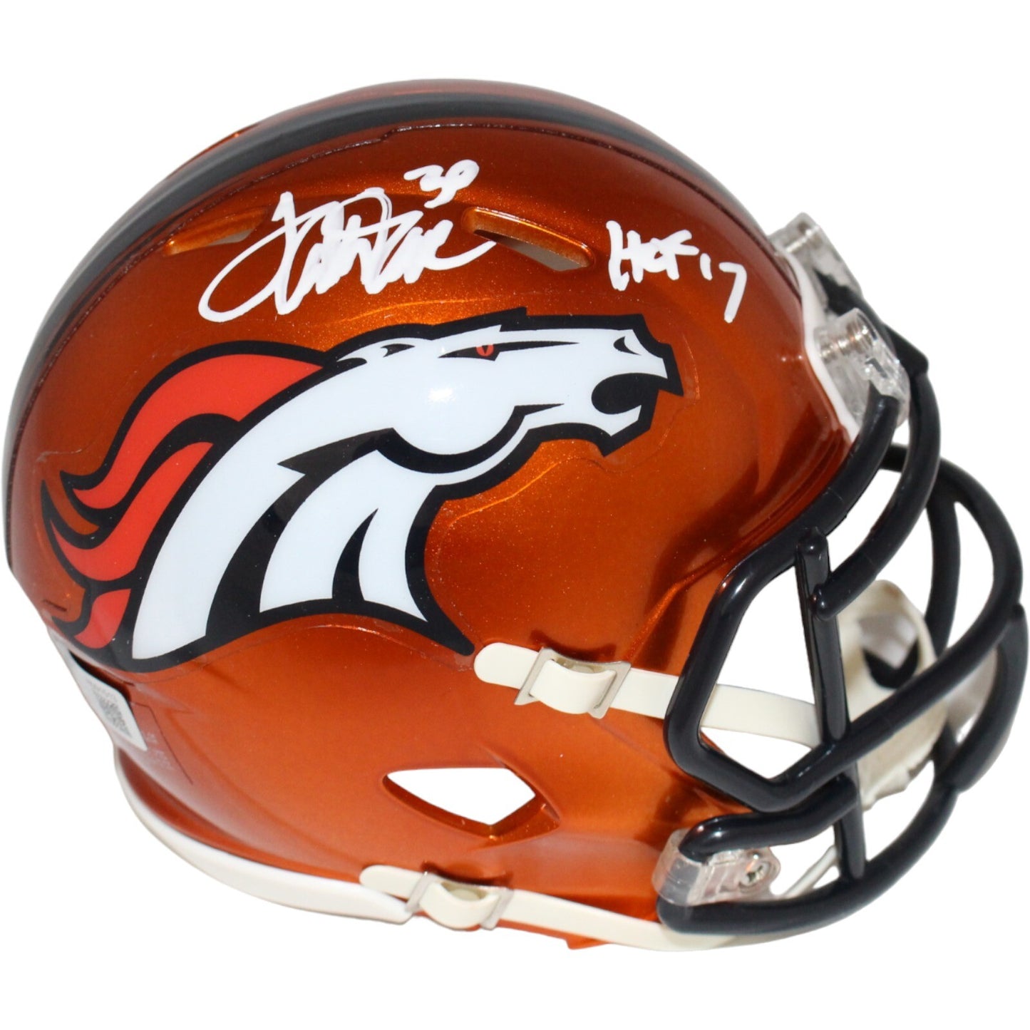 Terrell Davis Signed Denver Broncos Flash Mini Helmet (HOF Inscription)