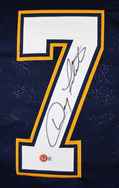 Doug Flutie Signed San Diego Chargers Dark Blue Custom Jersey