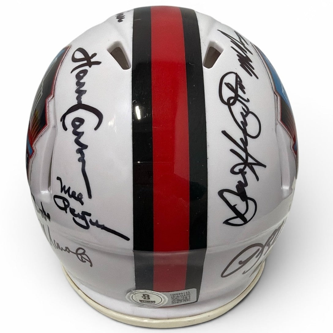 Multi-Signed NFL Hall of Fame Mini Helmet (15 Signatures)