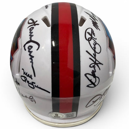 Multi-Signed NFL Hall of Fame Mini Helmet (15 Signatures)