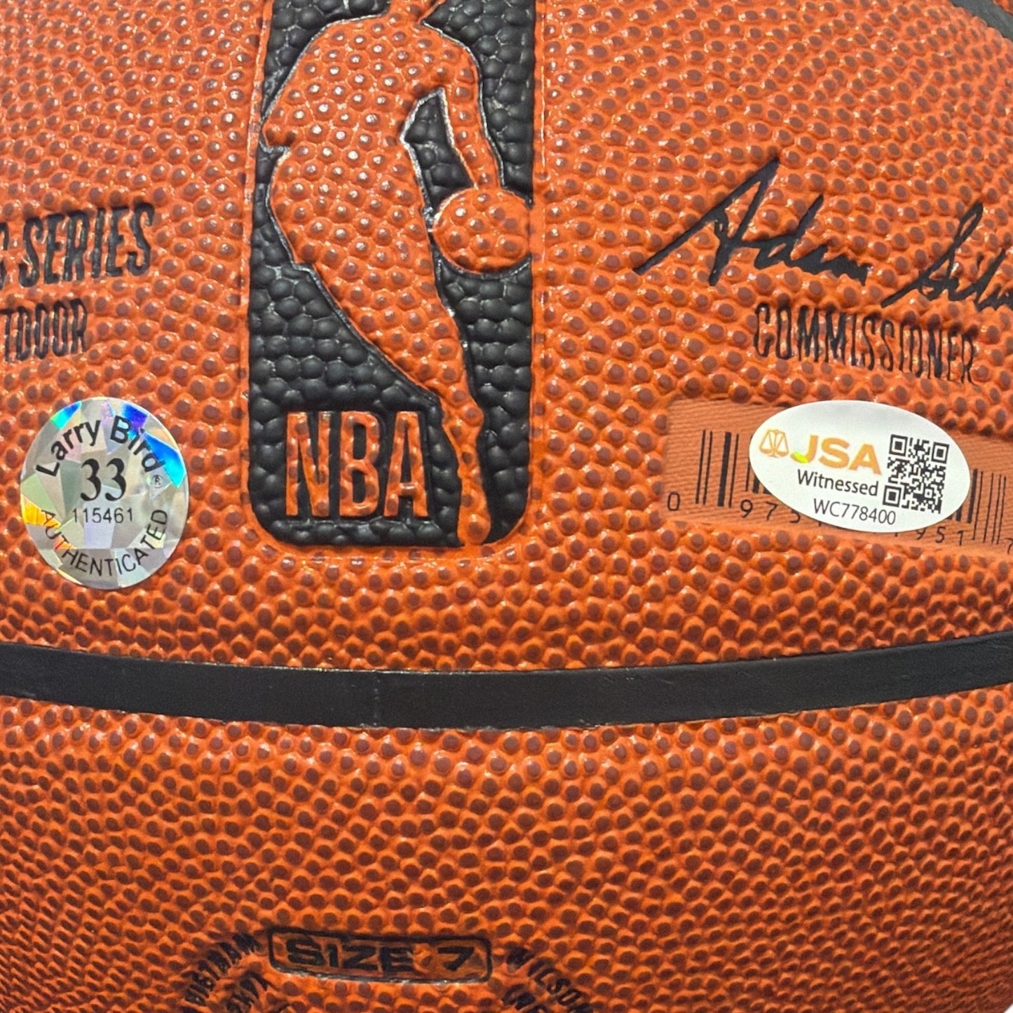 Larry Bird Signed Wilson NBA Basketball