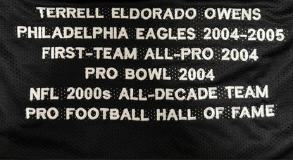Terrell Owens Signed Philadelphia Eagles Stat Jersey