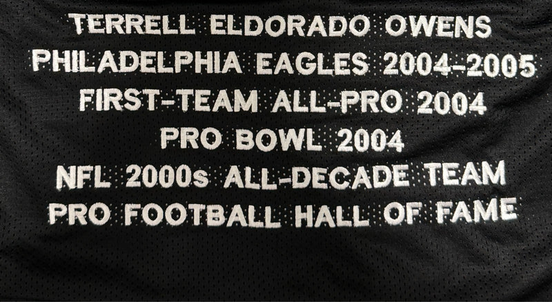Terrell Owens Signed Philadelphia Eagles Stat Jersey