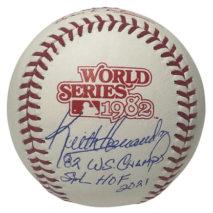 Keith Hernandez Signed Baseball 1982 World Series (2 Inscriptions) JSA