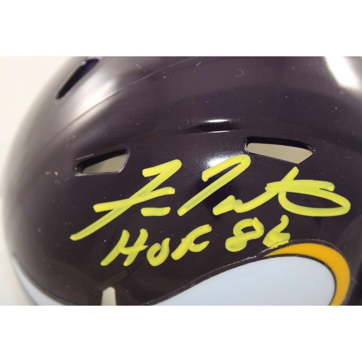 Fran Tarkenton Signed Minnesota Vikings Throwback Mini Helmet - HOF 86