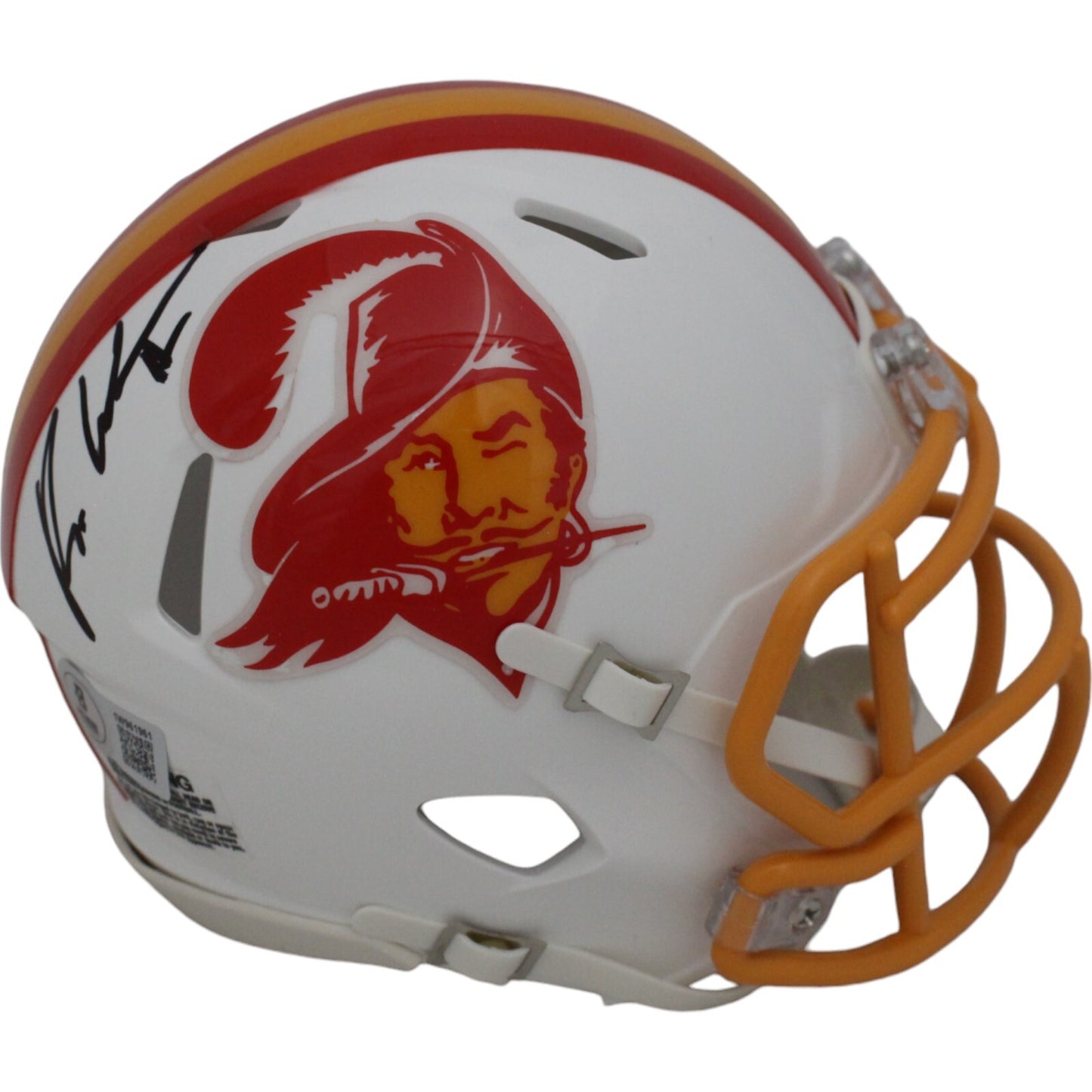Rachaad White Tampa Bay Buccaneers Autographed Throwback Mini Helmet