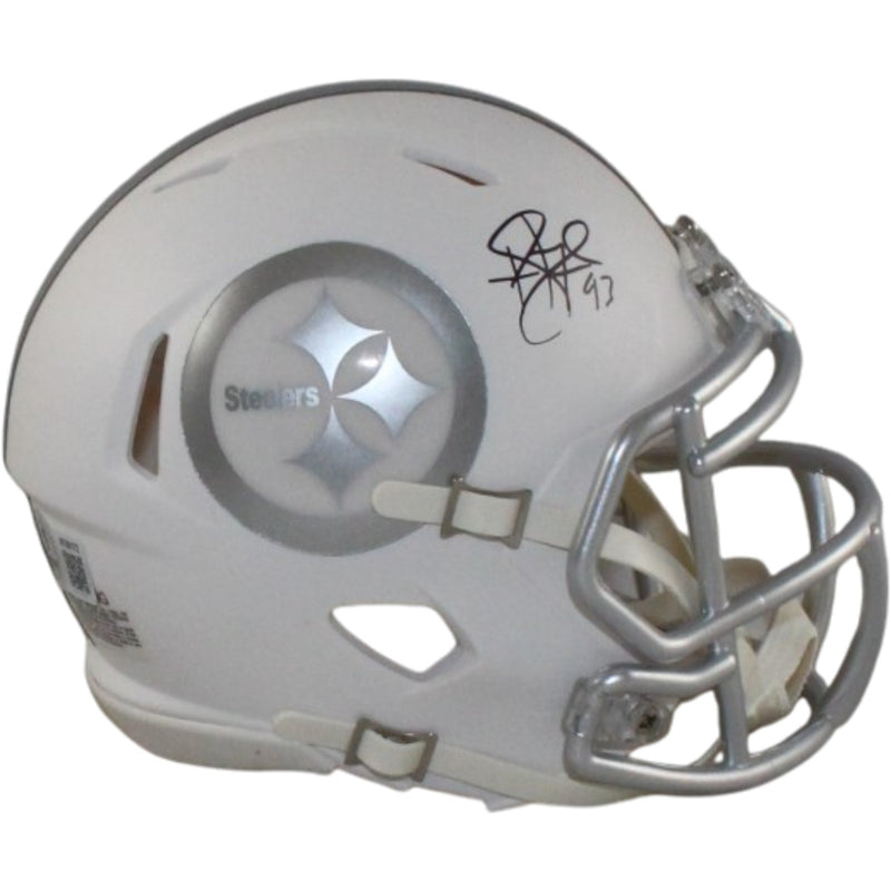 Troy Polamalu Pittsburgh Steelers Signed Ice Mini Helmet