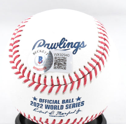 Cristian Javier Autographed World Series Baseball