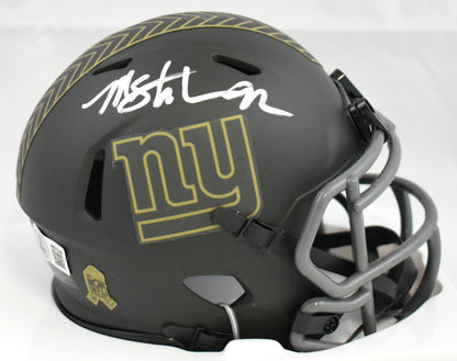 Michael Strahan Signed New York Giants 2025 Salute to Service Mini Helmet