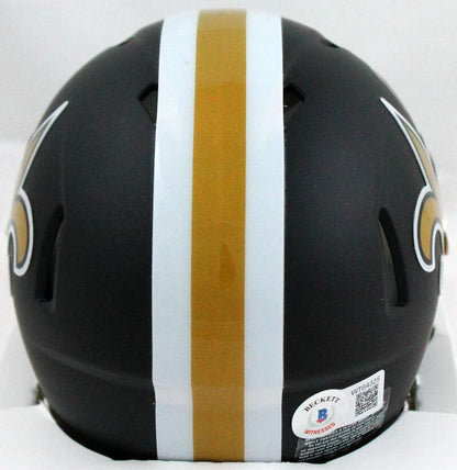 Darren Sproles Signed New Orleans Saints Flat Black Speed Mini Helmet