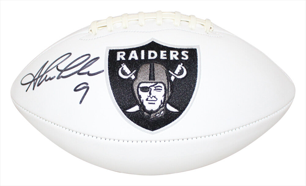 Shane Lechler Oakland Raiders Autographed White Logo Football BAS