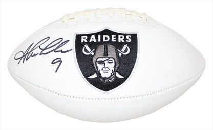 Shane Lechler Oakland Raiders Autographed White Logo Football BAS