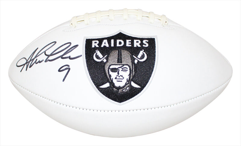 Shane Lechler Oakland Raiders Autographed White Logo Football BAS