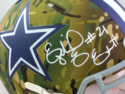 Ezekiel Elliott Autographed Dallas Cowboys Camo Full Size Authentic Helmet
