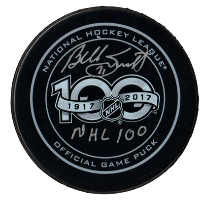 Billy Smith Signed NHL 100th Official Game Puck Beckett Witnessed