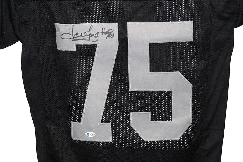 Howie Long Signed Oakland Raiders Custom Football Jersey HOF Inscription