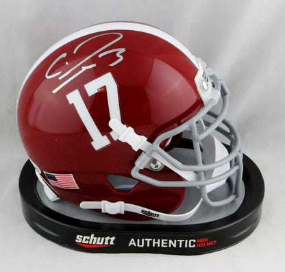 Calvin Ridley Autographed Alabama Crimson Tide Silver Mini Helmet