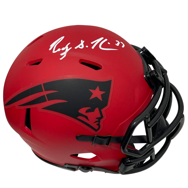 Rodney Harrison Signed New England Patriots Rave Mini Helmet (Beckett COA)