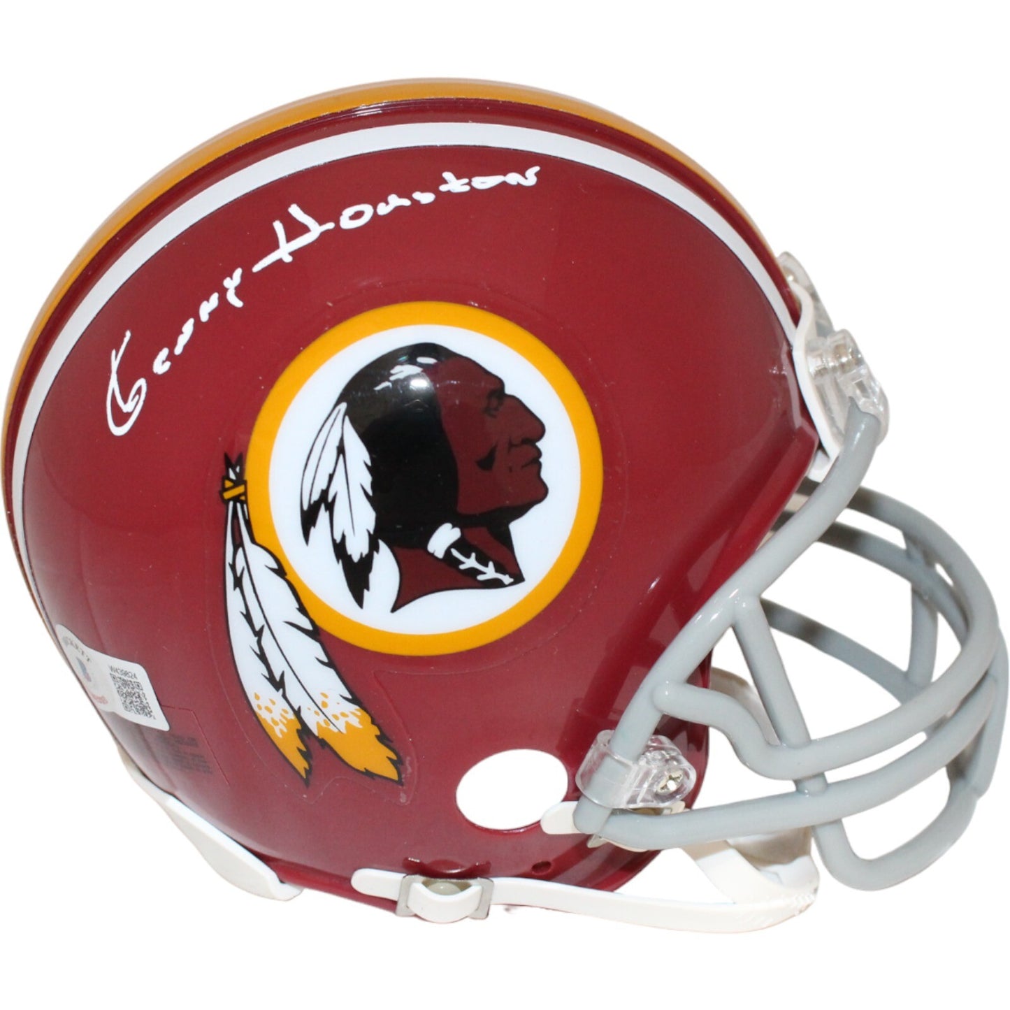 Kenny Houston Signed Washington Redskins Throwback Mini Helmet