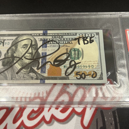 Floyd Mayweather Jr Signed $100 Bill with 4 Inscriptions PSA 10 Auto