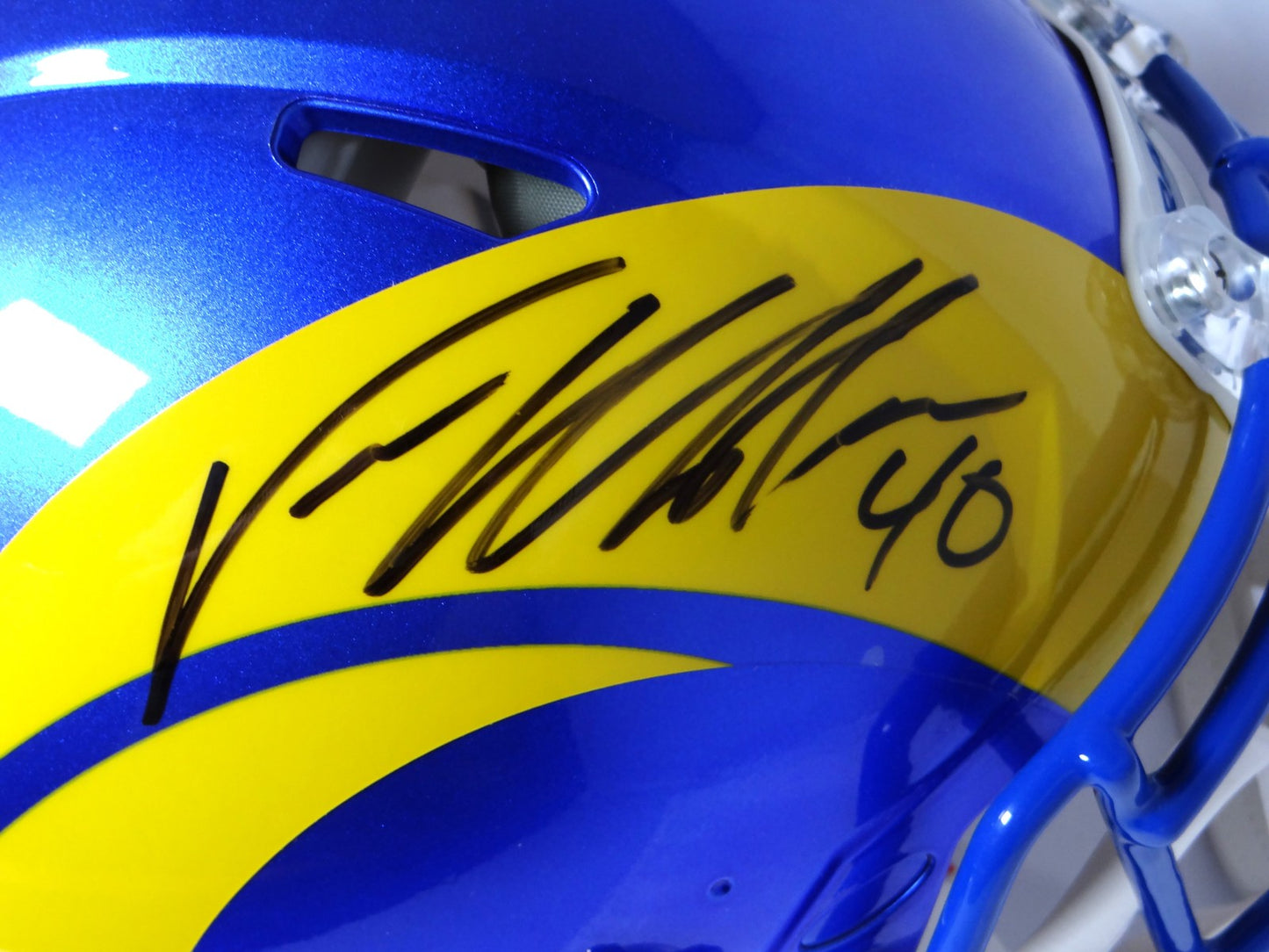 Von Miller Signed Los Angeles Rams Full Size Speed Authentic Helmet - Black