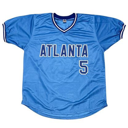 Bob Horner Signed Atlanta Braves Custom Jersey (1978 NL ROY)