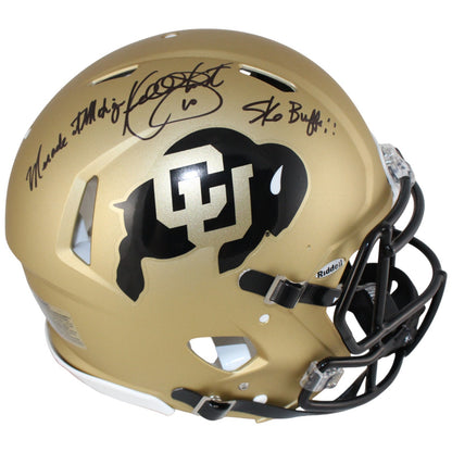 Kordell Stewart Signed Colorado Buffaloes Full Size Authentic Gold Helmet