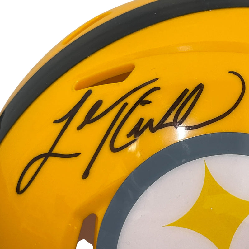 Levon Kirkland Signed Pittsburgh Steelers Gold 75th Anniversary Mini Helmet