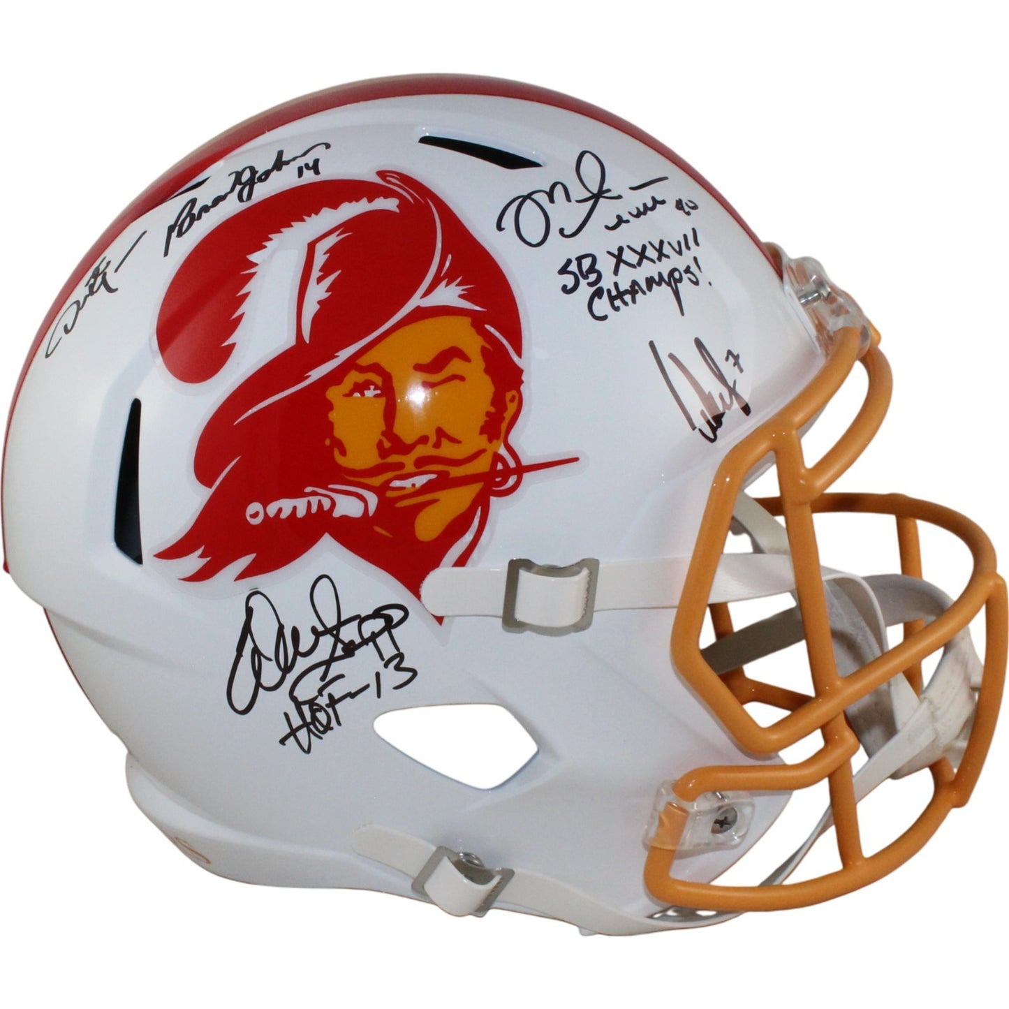Mike Alstott, Warren Sapp & Stars Signed Buccaneers Full Size Helmet