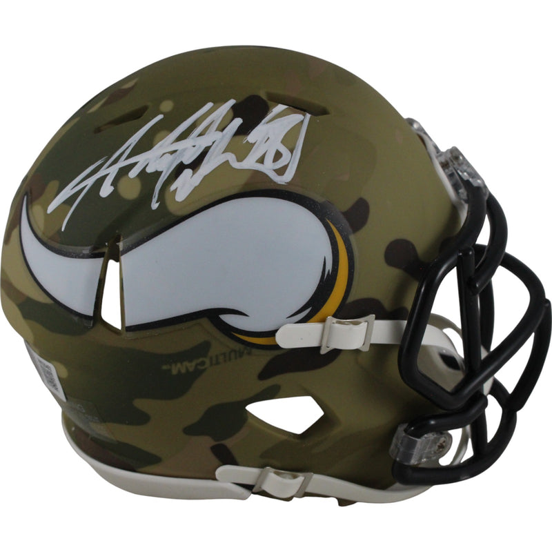 Adrian Peterson Autographed Minnesota Vikings Camo Mini Helmet