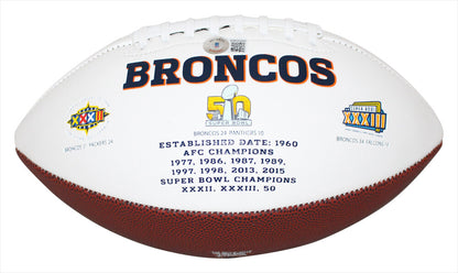 Phillip Lindsay Autographed Denver Broncos Logo Football (Beckett BAS)